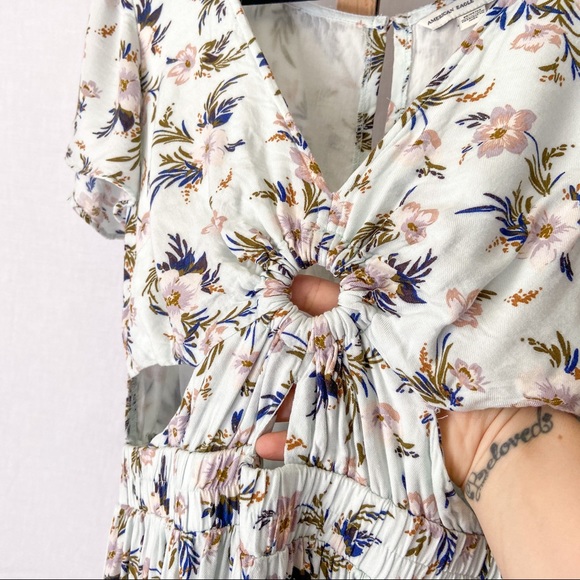 American Eagle Cut-out Floral Sundress Mini - Picture 6 of 8